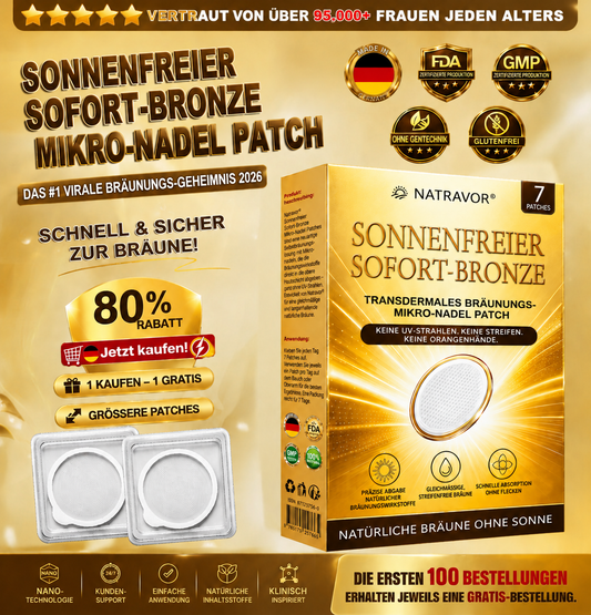 👩‍⚕️𝗡𝗮𝘁𝗿𝗮𝘃𝗼𝗿® ☀️Mikronadel-Bräunungspflaster: Natürlicher Bronze-Glow ohne UV & DHA